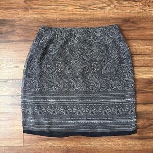 Beechers Brook Vintage Paisley Skirt Lightweight Flowy Women 14 Indie Grunge